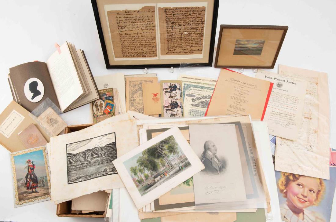 LARGE LOT OF (19th c) EPHEMERA (1 of 5)