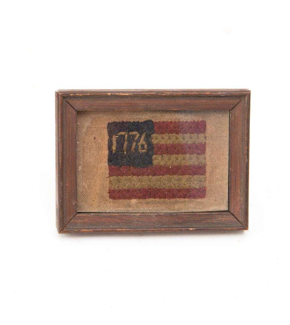 MINIATURE 1776 AMERICAN FLAG EMBROIDERY (1 of 2)