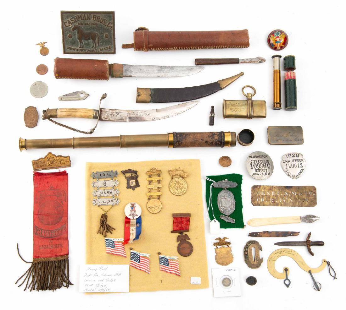 LOT OF MILITARIA, NEWBURYPORT & EXONUMIA (1 of 6)