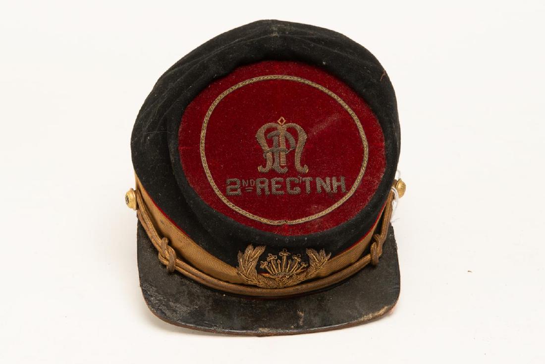 2ND REG. NH BLACK-RED CIVIL WAR TYPE CAP (1 of 5)