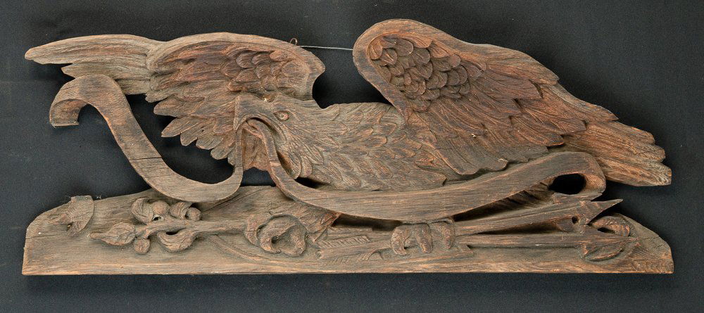 HAND CARVED EAGLE WITH OLIVE BRANCH AND ARROWS (1 of 4)
