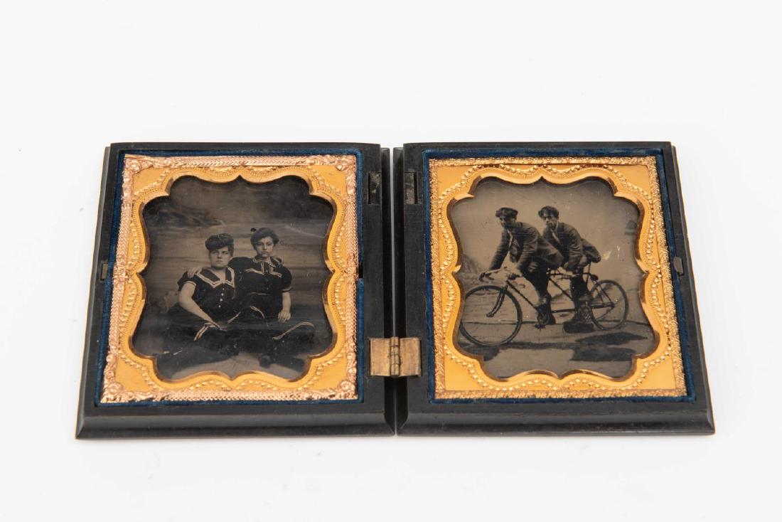 TINTYPE OF BOYS ON TANDEM BICYCLE (1 of 5)