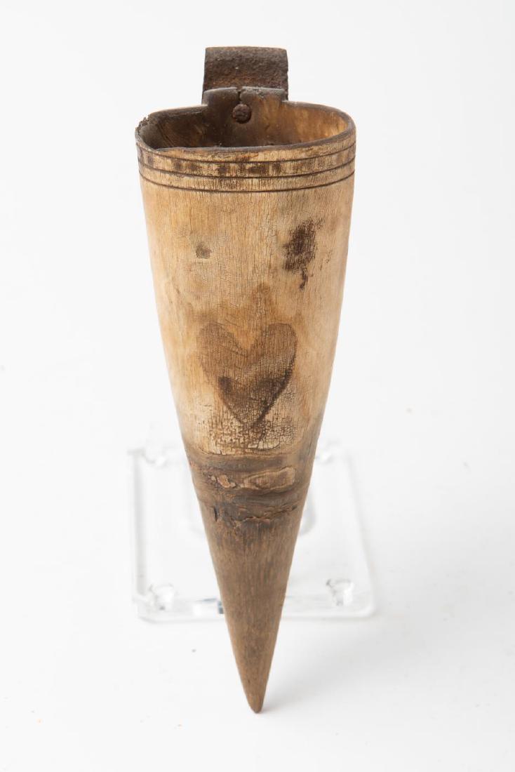 HORN CUP WITH HEART AND OLD IRON HOOK (1 of 4)