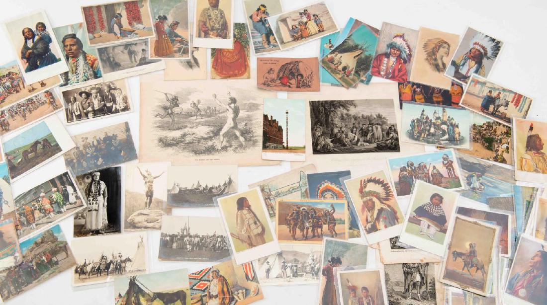 LOT OF NATIVE AMERICAN INDIAN POST CARDS etc (1 of 4)