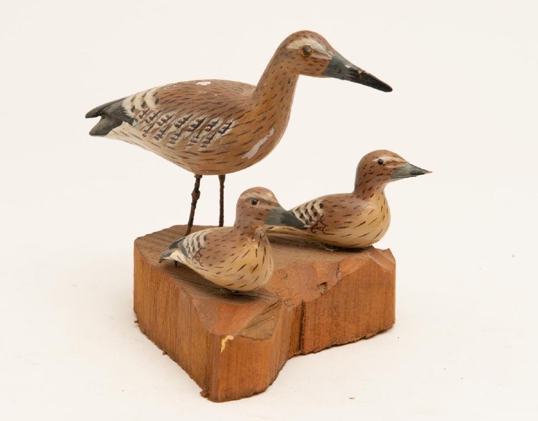 THREE CARVED AND PAINTED SHOREBIRDS (1 of 6)