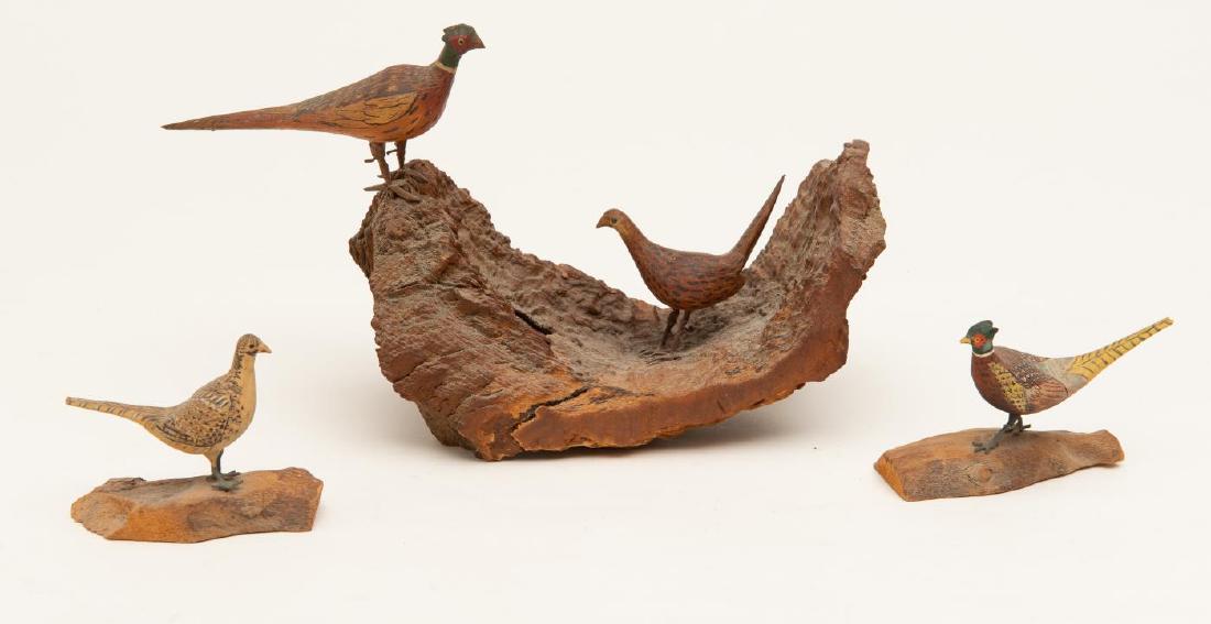 R. RANDALL CARVED AND PAINTED MINIATURE PHEASANTS (1 of 4)