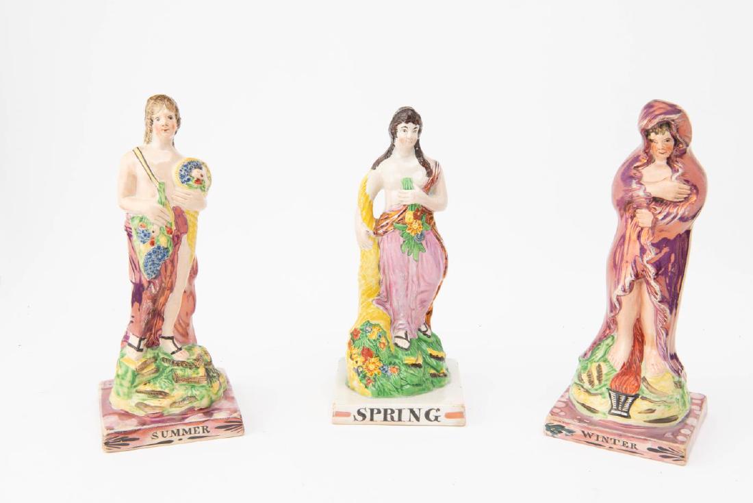 STAFFORDSHIRE PINK LUSTER FIGURAL GROUP (1 of 6)