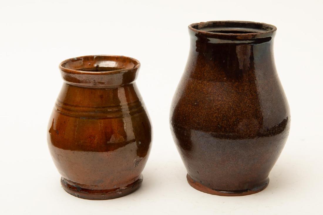 (2) WIDE-MOUTH REDWARE JARS (1 of 3)