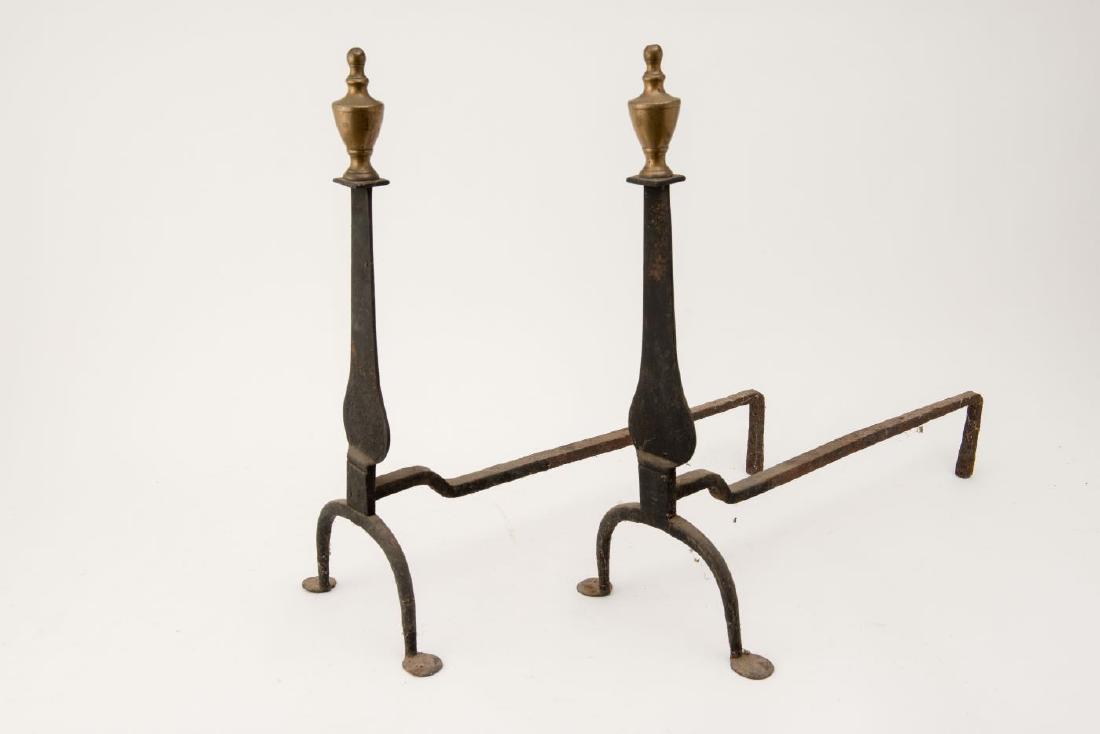 PR EARLY KNIFE BLADE ANDIRONS (1 of 3)