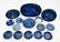 LOT OF STAFFORDSHIRE DARK BLUE TRANSFERWARE (15)