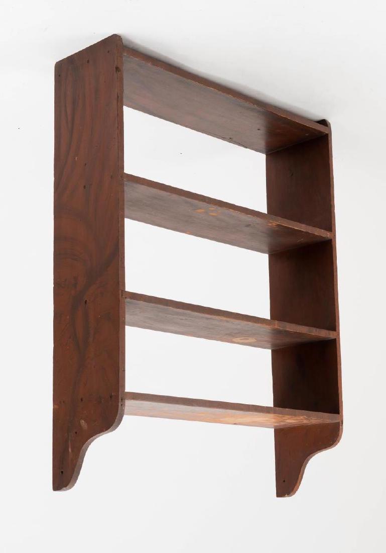 GRAIN PAINTED HANGING SHELF IN OLD PAINT (1 of 5)