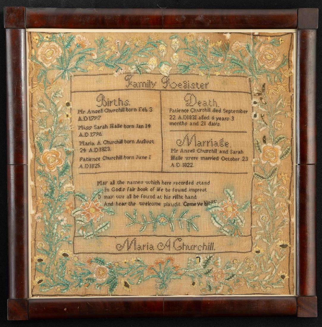 NEEDLEWORK FAMILY REGISTER MARIA CHURCHILL (1 of 1)