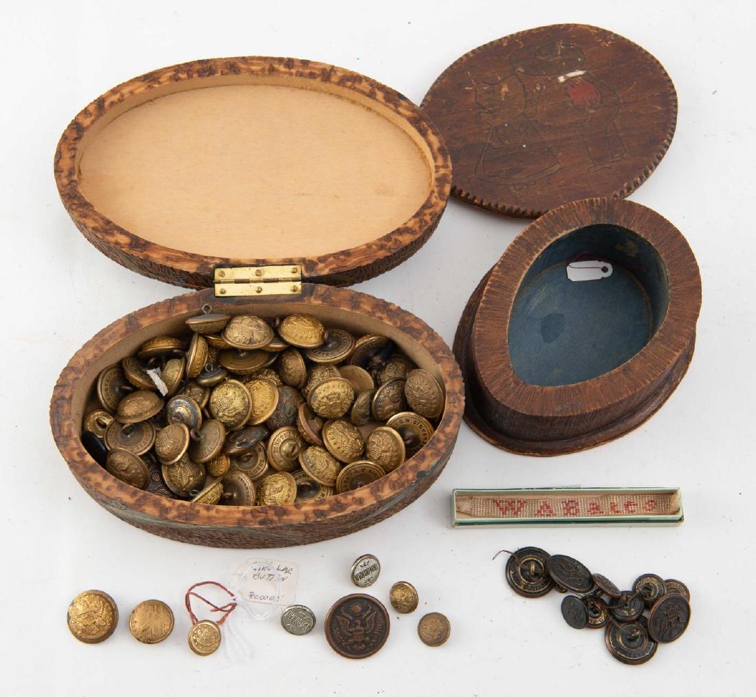 COLLECTION OF ANTIQUE BUTTONS etc (1 of 3)