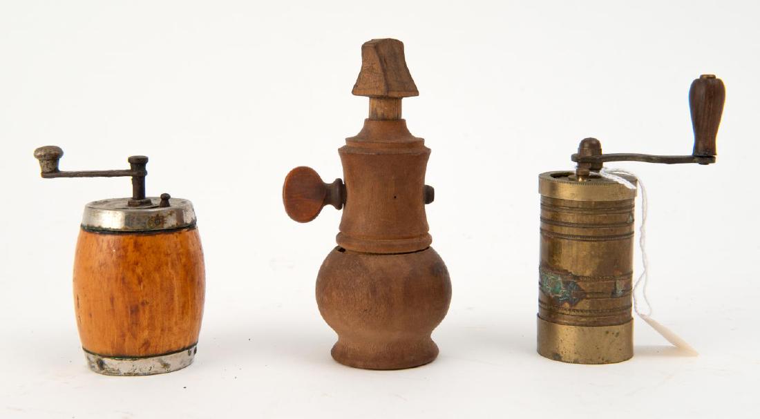 THREE (3) 19th/20th (c) OLD PEPPER MILLS (1 of 3)