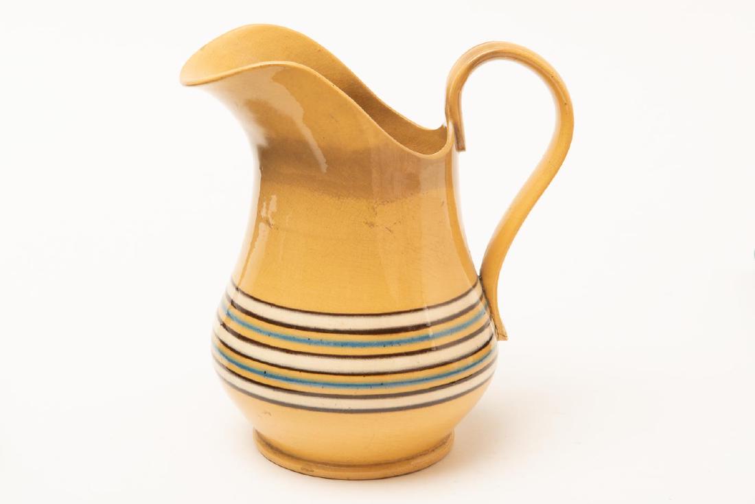 19TH c YELLOWWARE MILK PITCHER (1 of 3)