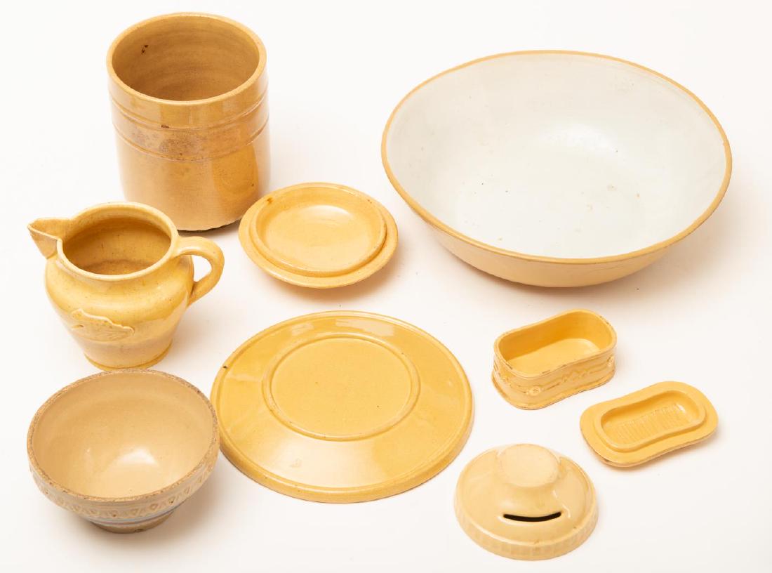 (7) PIECE YELLOWWARE LOT (1 of 4)
