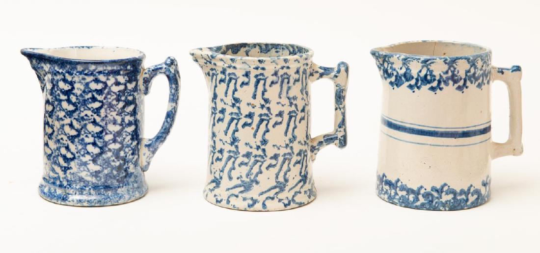 (3) LATE 19TH c SPATTERWARE MILK PITCHERS (1 of 4)