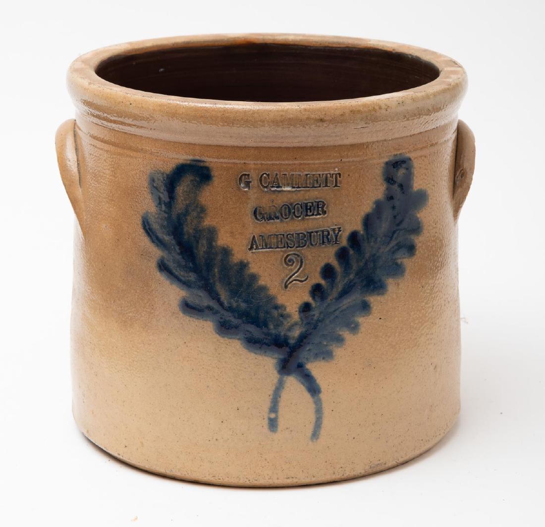 G. CAMMETT AMESBURY (2) GALLON CROCK (1 of 5)