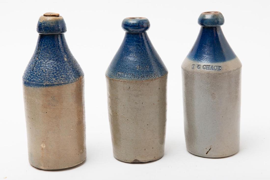 (3) SALTGLAZED STONEWARE BOTTLES (1 of 4)