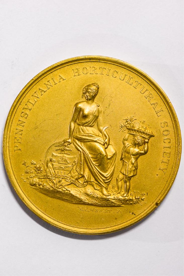 14K GOLD PENNSYLVANIA HORTICULTURAL SOCIETY MEDAL (1 of 2)