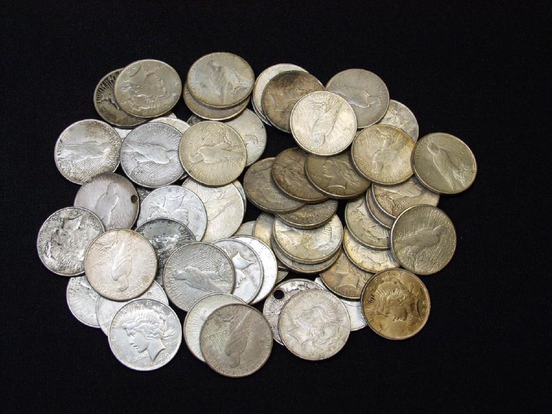 (55) UNITED STATES SILVER PEACE DOLLARS (1 of 1)