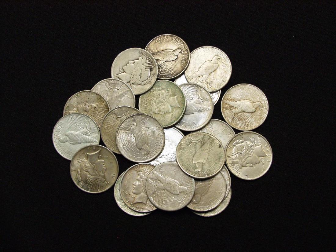 (23) UNITED STATES SILVER PEACE DOLLARS (1 of 1)