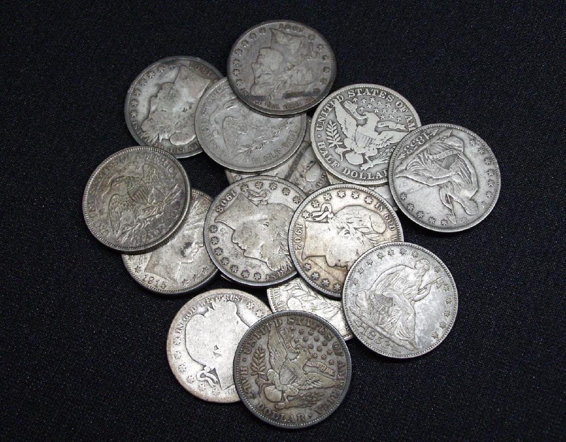 (16) UNITED STATES SILVER HALF DOLLARS (1 of 1)
