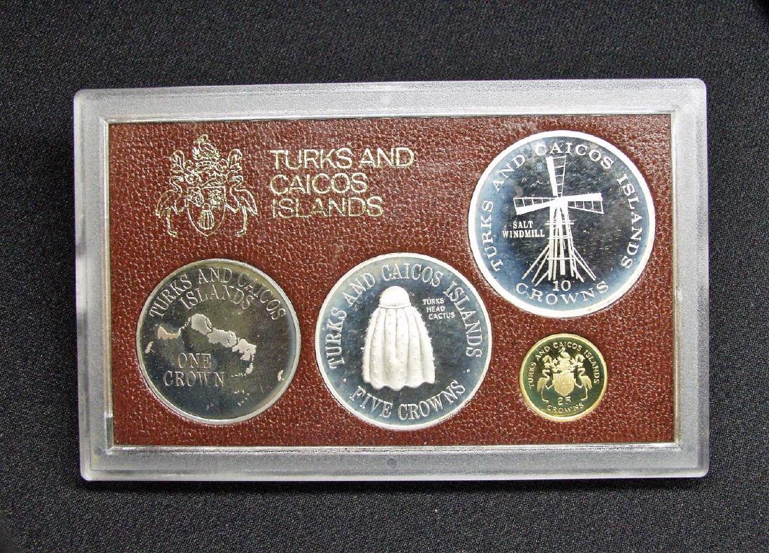 1976 TURKS & CAICOS GOLD AND SILVER PROOF SET (1 of 1)