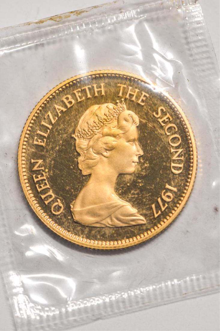 1977 HONG KONG 1000 DOLLAR SNAKE GOLD COIN (1 of 2)