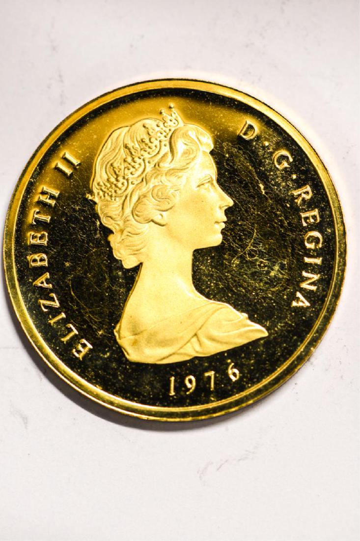 1976 TURKS & CAICOS 100 CROWN PROOF GOLD COIN (1 of 2)