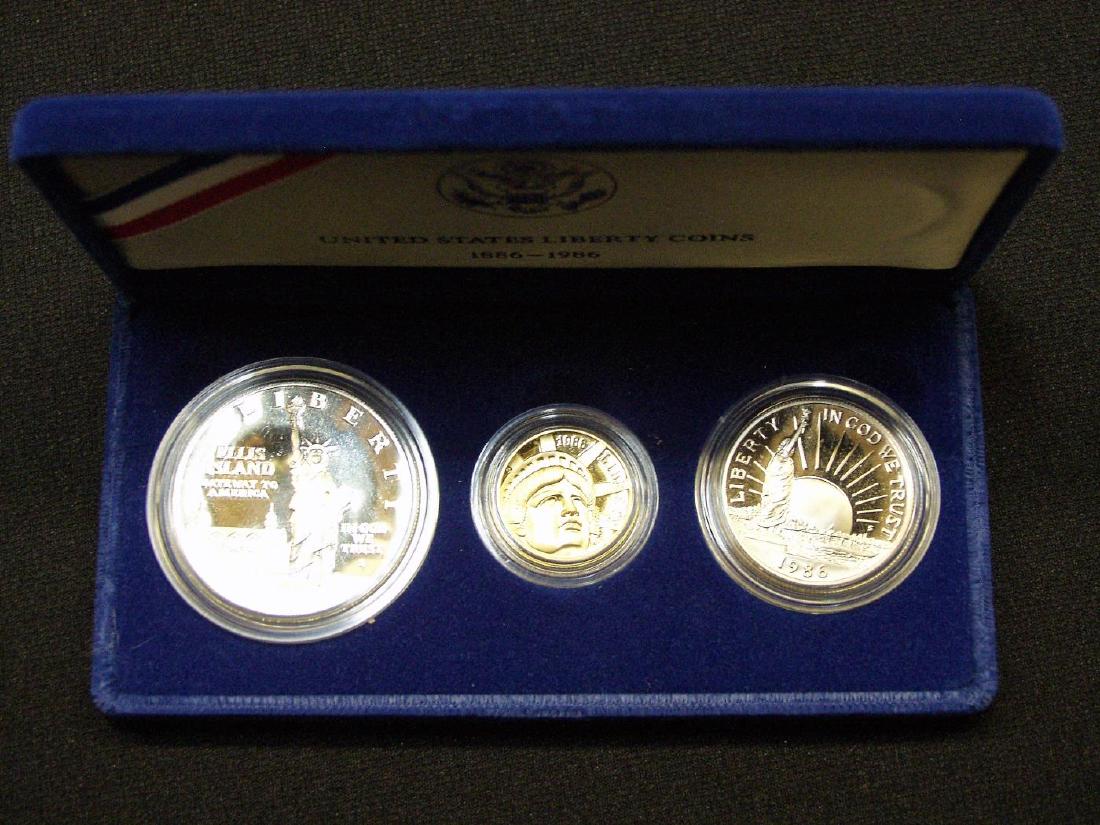 1986 UNITED STATES LIBERTY PROOF GOLD & SILVER SET (1 of 1)