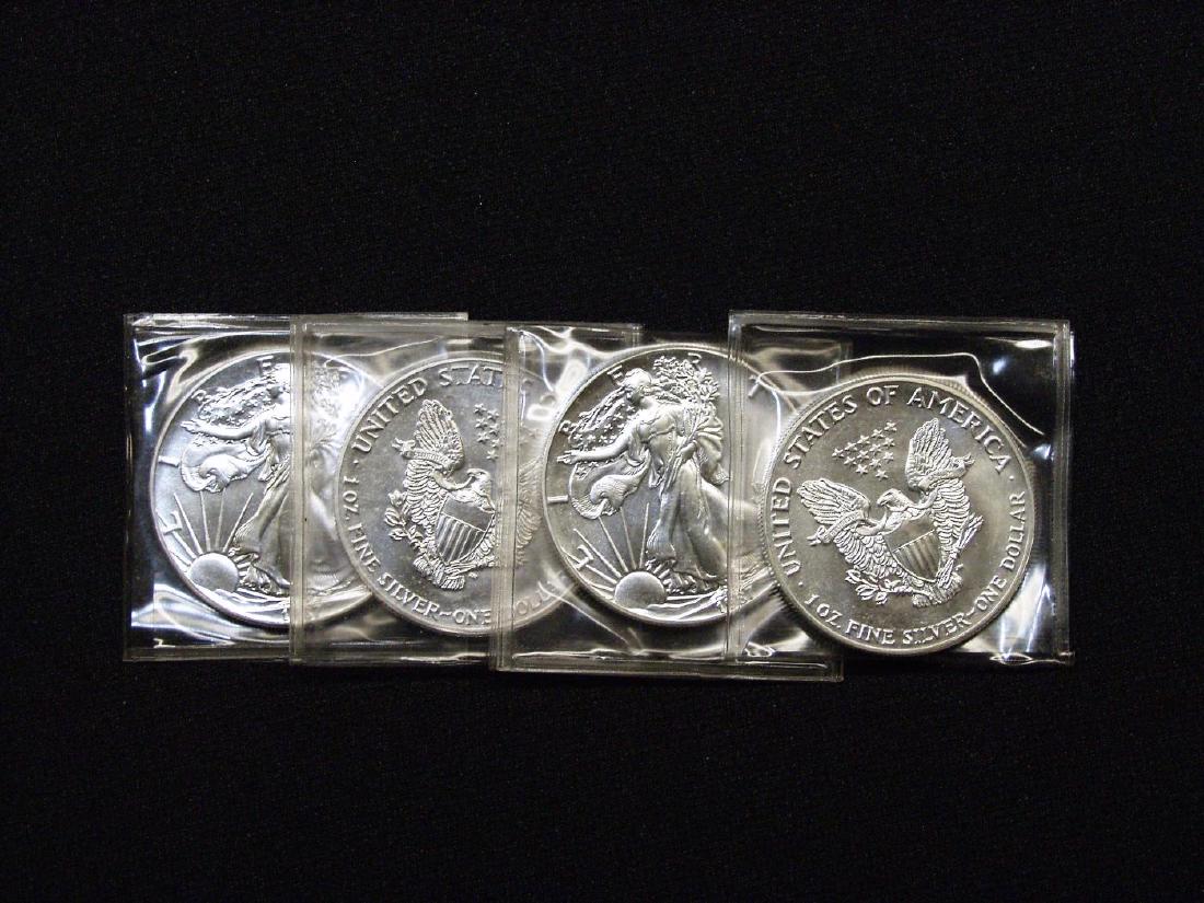 (4) 1987 US 1 OZ SILVER EAGLE BULLION COINS (1 of 1)