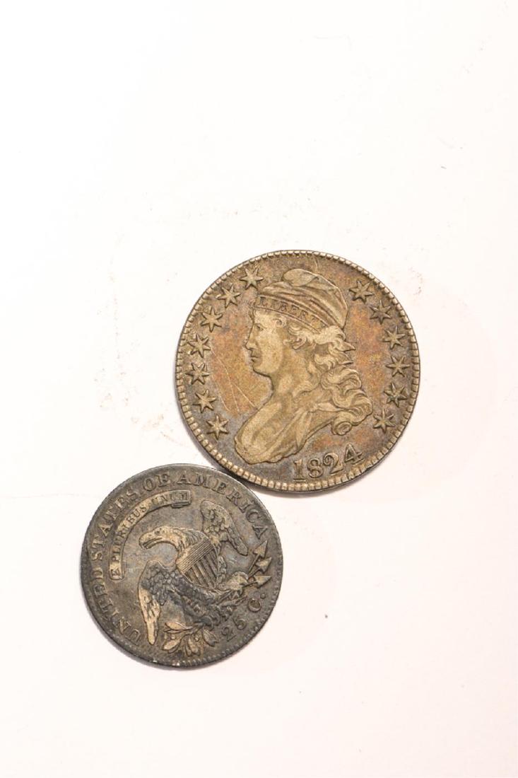 PAIR OF UNITED STATES CAPPED BUST COINS (1 of 7)