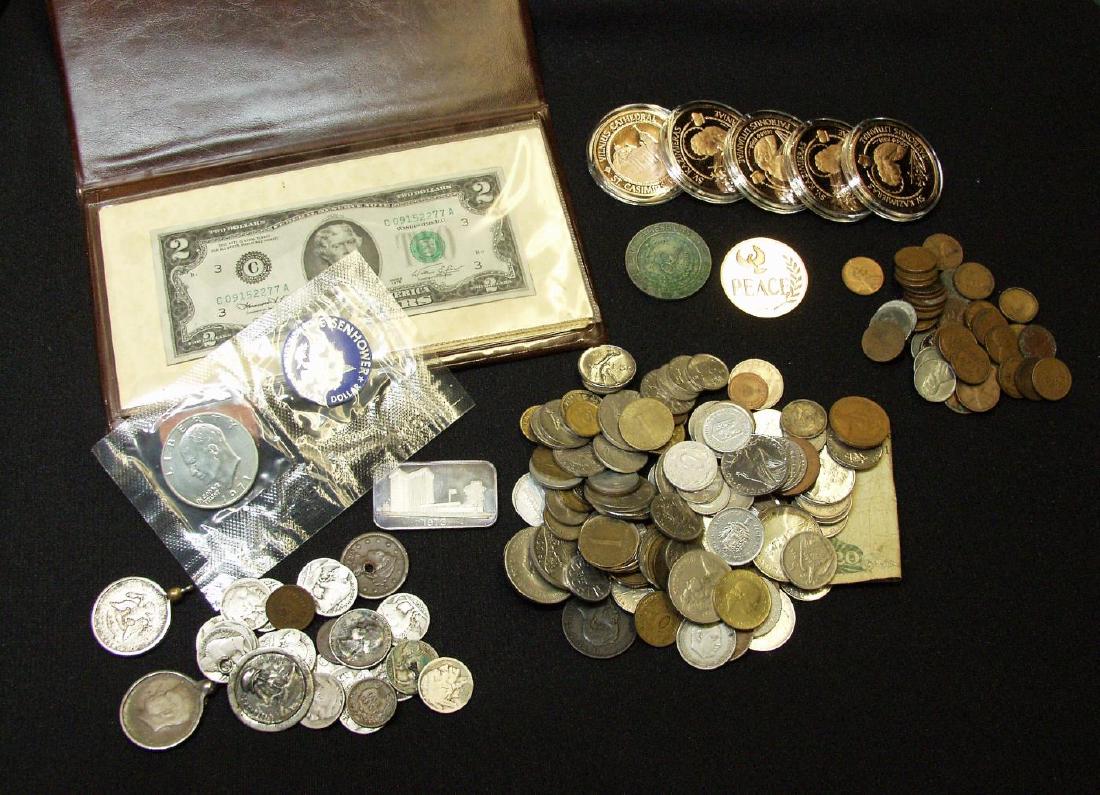 GROUP LOT OF COINS, TOKENS AND EXONUMIA (1 of 3)