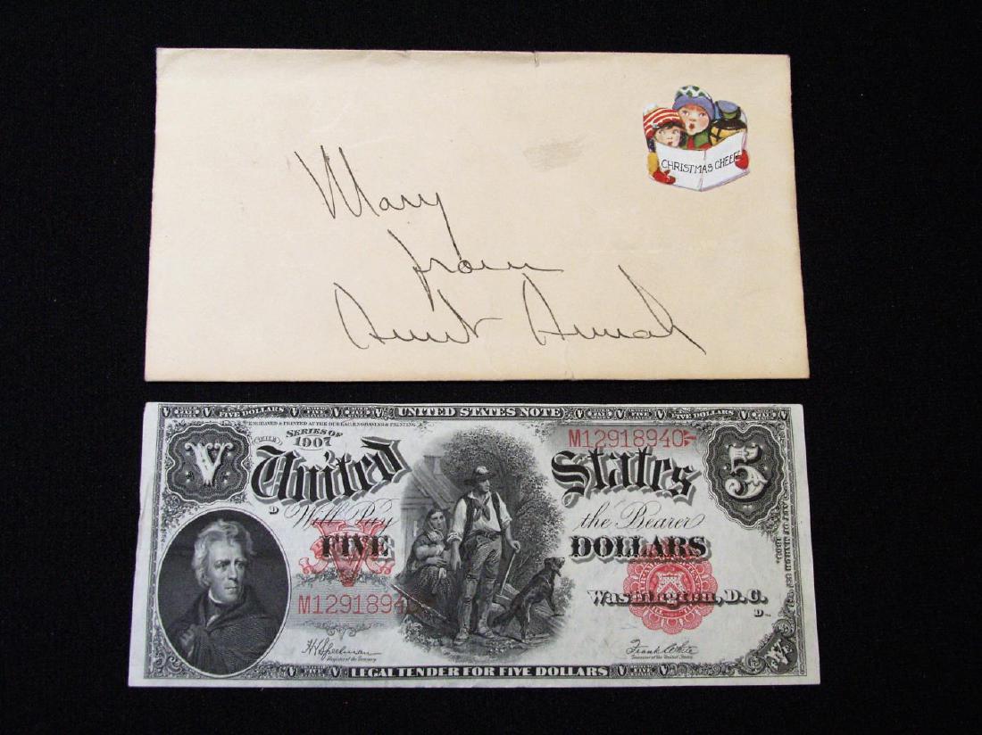 1907 UNITED STATES $5 "WOODCHOPPER" NOTE (1 of 1)