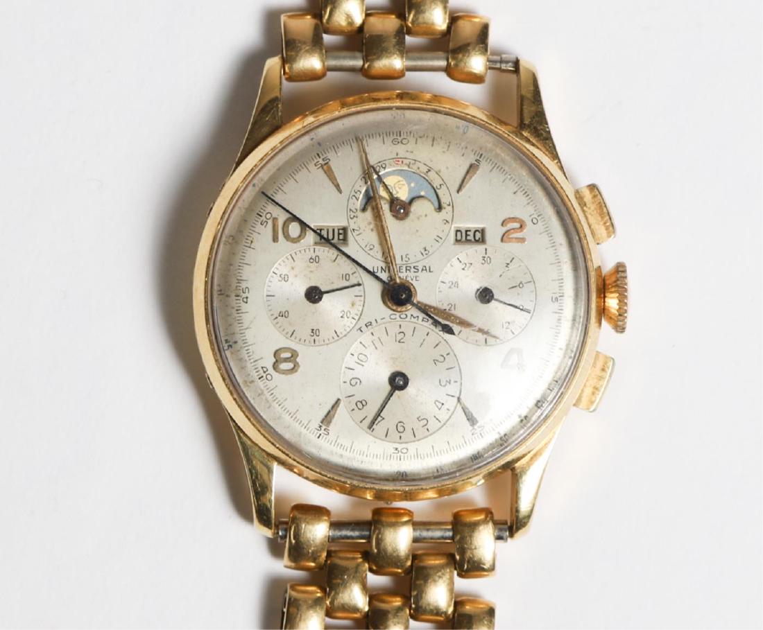 18k GOLD TRI-COMPAX UNIVERSAL SWISS WRISTWATCH (1 of 6)