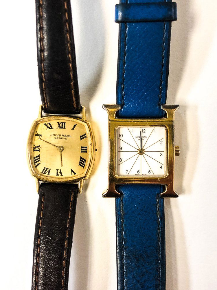 18k GOLD UNIVERSAL & HERMES LADY'S WRISTWATCH (1 of 12)