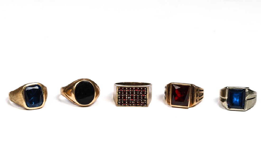 (4) 10k GOLD MEN'S RINGS and (1) SILVER (1 of 12)