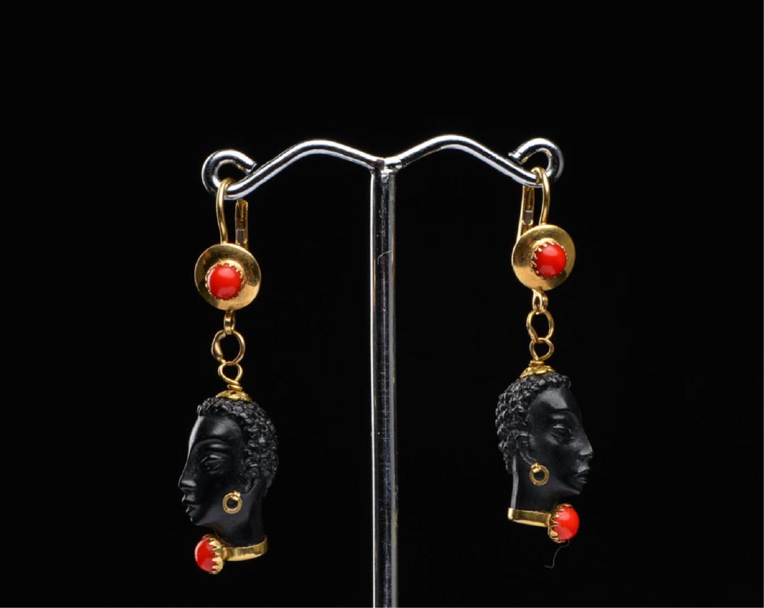 PAIR OF 18k GOLD EARRINGS SIGNED CORLETTO ITALY (1 of 9)