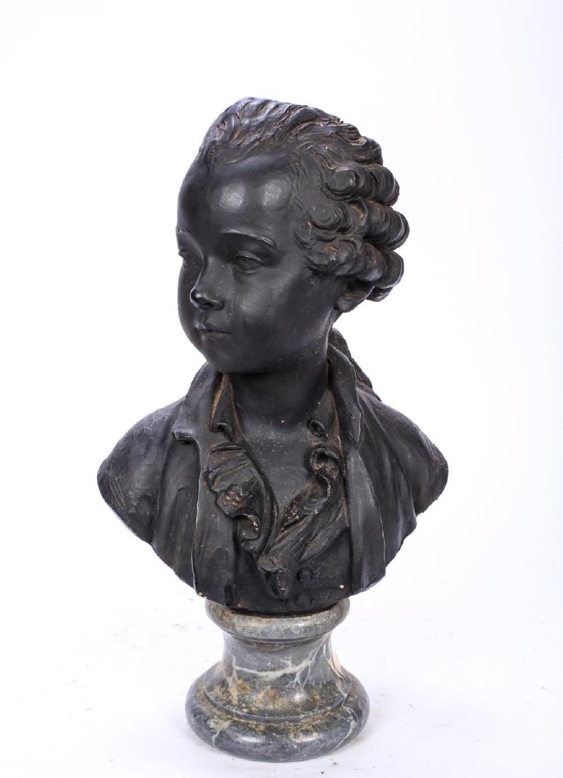 TRIARN TIAM (French/Vietnamese, 20th Century): Painted plaster 19 inches (including marble base). signed and annotated Paris.