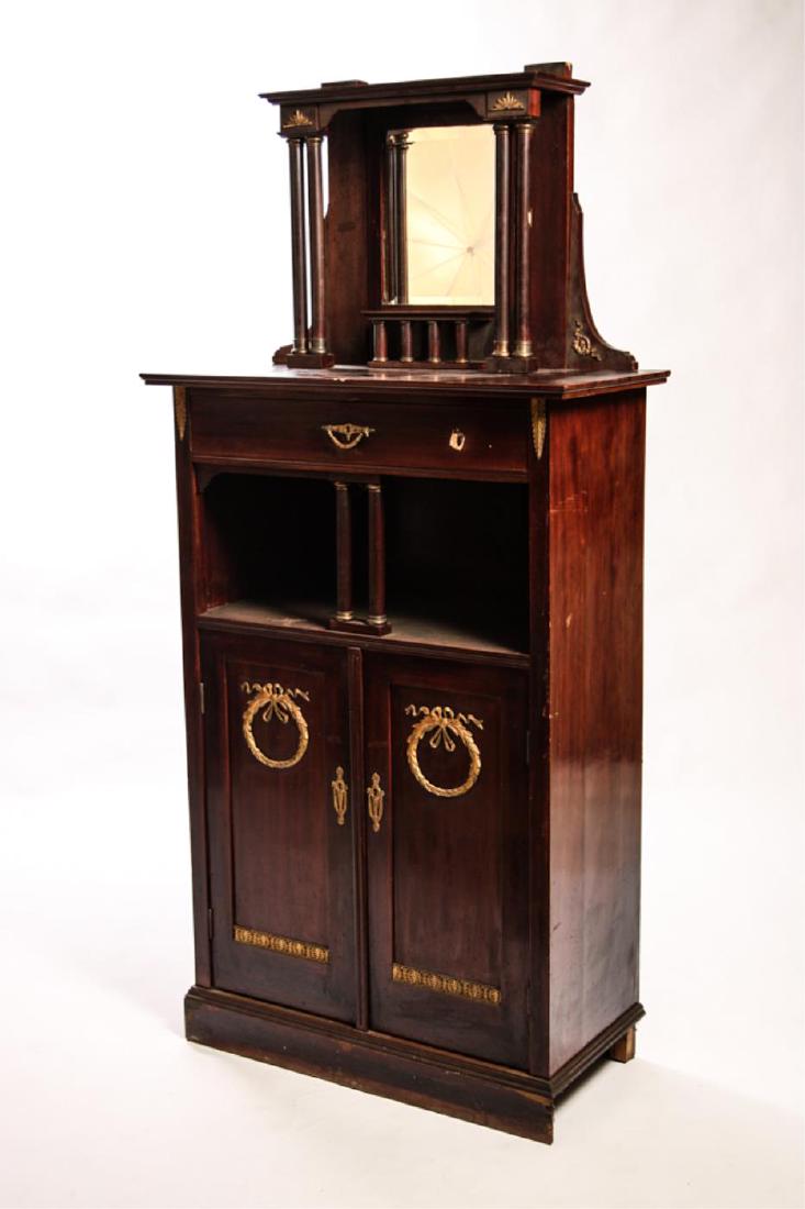 FRENCH EMPIRE MAHOGANY CHEST: with ormolu mounts