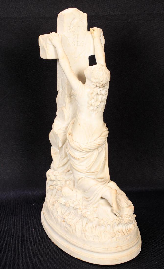 ROBERT COOKE PARIAN FIGURE “ROCK OF AGES”: Unmarked. 18 inches.