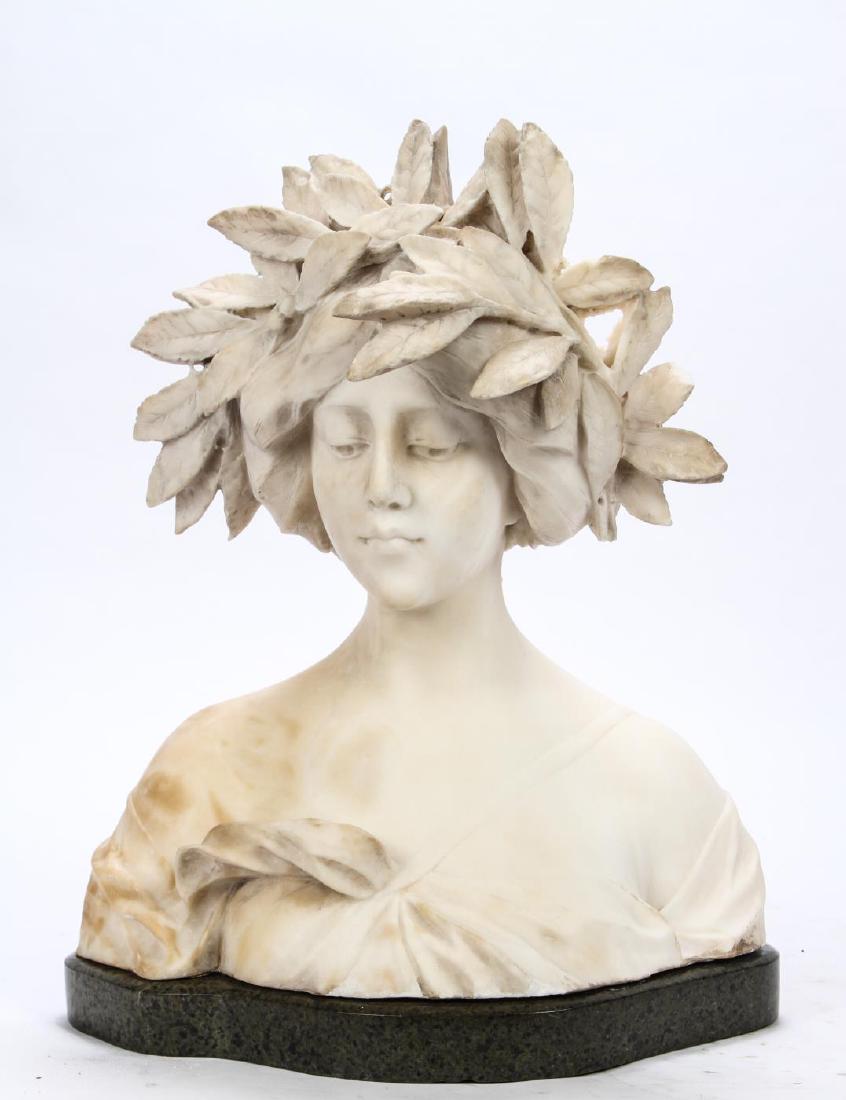 ADOLPHO CIPRIANI (active 1880-1930): "Flora" alabaster. signed. 20 1/2 x 16 x 12 inches.