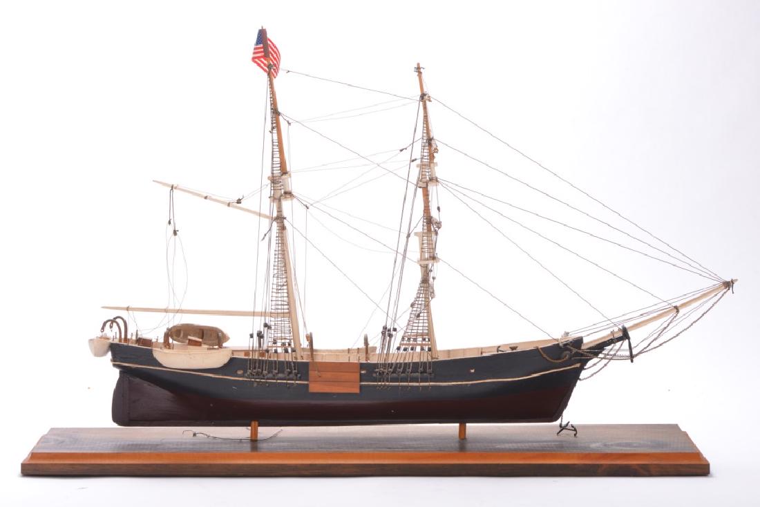 WHALING BRIG MODEL: After the Kate Corey, Westport, Mass, 1856, 20th century, 25 inches long