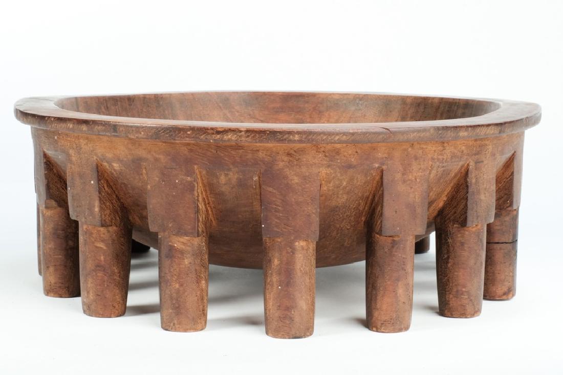 FIJI, POLYNESIA (19th / 20thc) KAVA BOWL: Hardwood carving from a single piece of wood. 5 x 14 1/4 inches