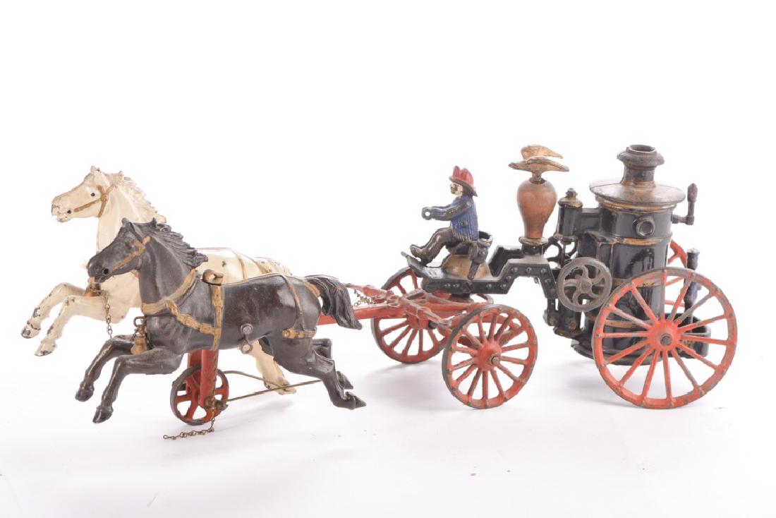 PHOENIX CAST IRON FIRE STEAMER: Overall length 19 inches