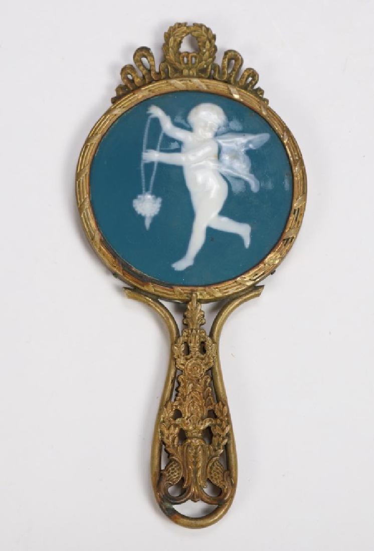 SMALL HAND MIRROR with PATESURPATE CHERUB