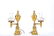 PAIR of FRENCH GILT BRONZE ARGON-FORM TABLE LAMPS