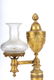 PAIR of FRENCH GILT BRONZE ARGON-FORM TABLE LAMPS - 4