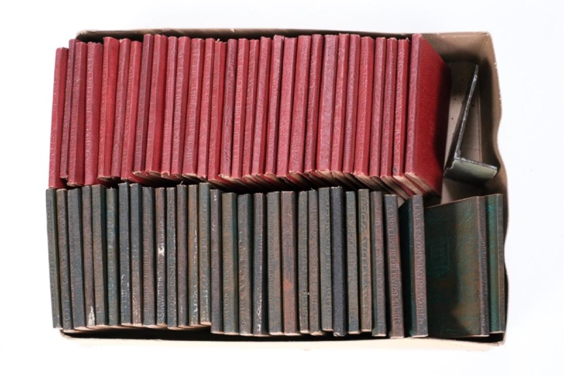 (63) VOLUMES of the LITTLE LEATHER LIBRARY: 3 3/4 x 3 inches